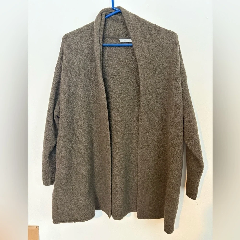 Vince Grey Wool Blend Open Front Cardigan Size S Quiet Luxury - Picture 1 of 9